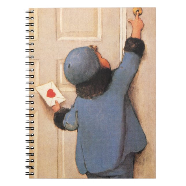 Carnet Lettre d'amour vintage par Jessie Willcox Smith (Devant)