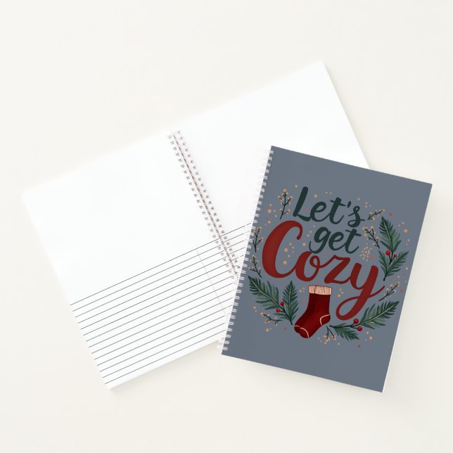 Carnet Lettre de pin de baie de vacances cosy (Intérieur)