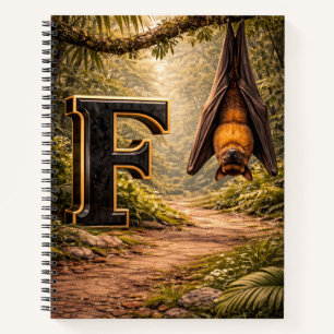 Carnet Lettre F Alphabet de la Jungle Chauve-souris Fruit