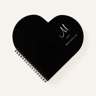 Carnet Lettre initiale de monogramme élégant personnalisé