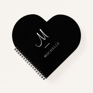 Carnet Lettre initiale de monogramme personnalisé modèle 