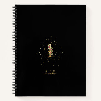 Carnet LETTRE INITIALE I MODÈLE Floral