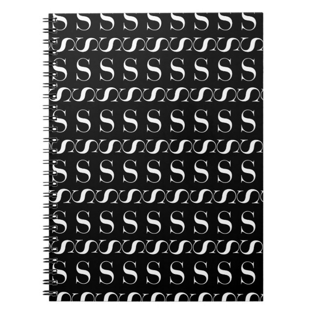 CARNET LETTRE INITIALE MONÂTRE S (Devant)