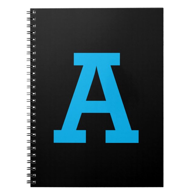 Carnet Lettre initiale simple et personnalisée Couleur so (Devant)
