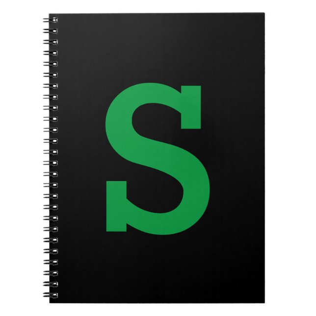 Carnet Lettre initiale simple et personnalisée Couleur so (Devant)