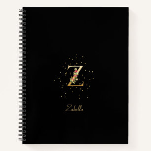 Carnet Lettre initiale Z en monogramme moderne avec motif