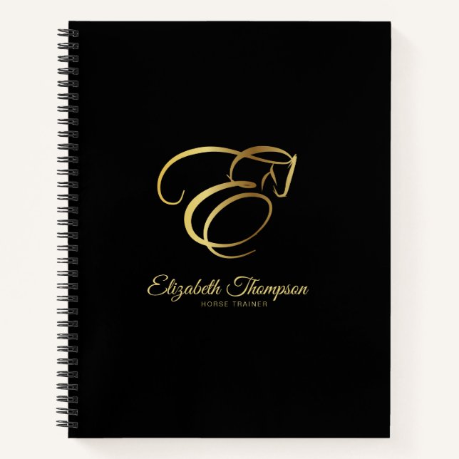 Carnet Lettre monogramme E Horse (Devant)