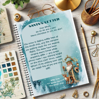Carnet Lettre personnalisée du Père Noël par le renne du