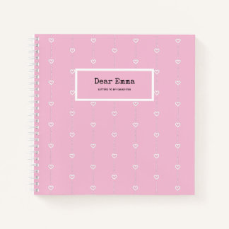 Carnet Lettres à ma fille | Mémoire de conservation rose