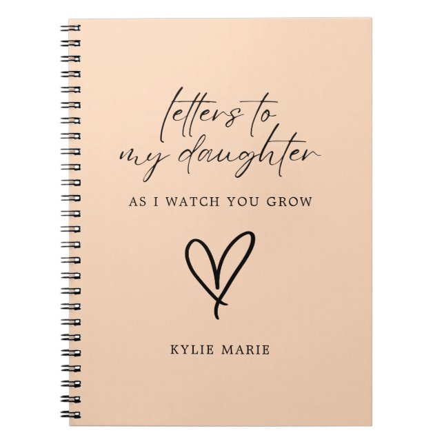 Carnet Lettres à ma fille Scripts modernes (Devant)