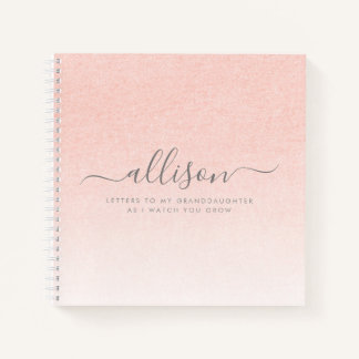 Carnet Lettres à ma petite-fille garde la mémoire rose