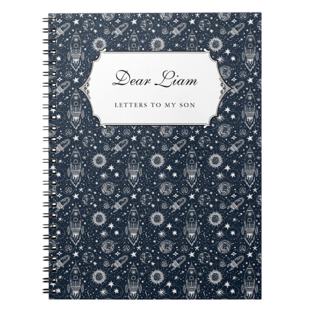 Carnet Lettres à mon fils enfant Nom personnalisé Cher Jo (Devant)