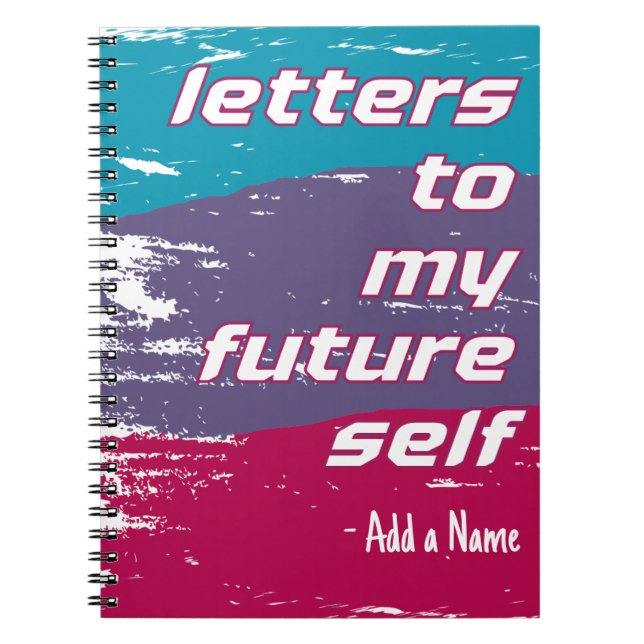 Carnet Lettres à mon futur auto-Inspirationnel Colorful (Devant)