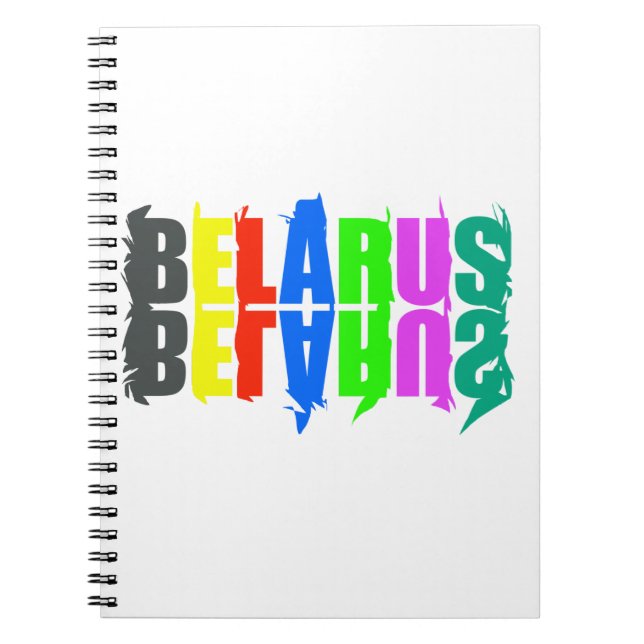 Carnet Lettres Colorées Bonheur Biélorussie (Devant)