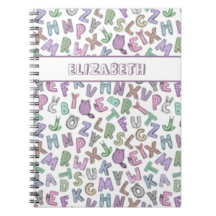 Carnet Lettres de l'alphabet des doodles