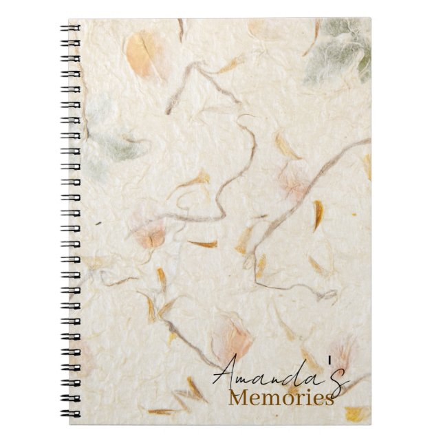 Carnet Lettres de luxe monogramme papier mûrier Souvenirs (Devant)