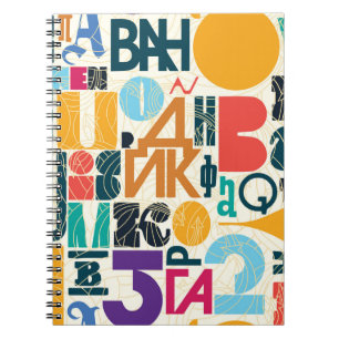 Carnet Lettres dessinées à la main : design vintage sans