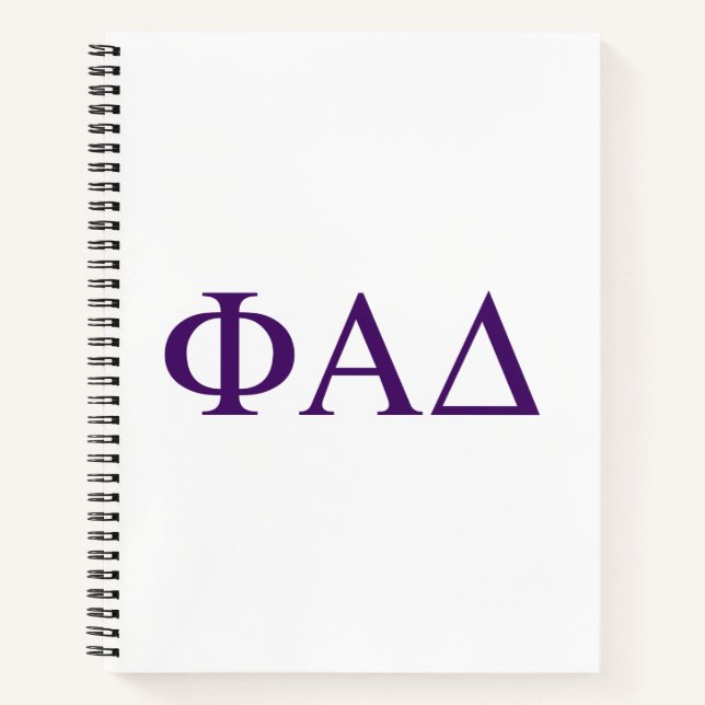 Carnet Lettres grecques Phi Alpha Delta (Devant)