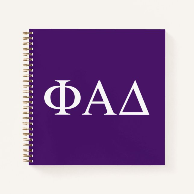 Carnet Lettres grecques Phi Alpha Delta (Devant)