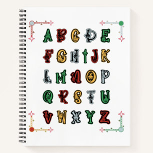 Carnet LETTRES MAJUSCULES Alphabet Halloween de A à Z ABC
