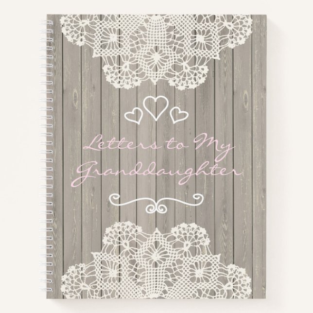Carnet Lettres personnalisables à ma petite-fille (Devant)