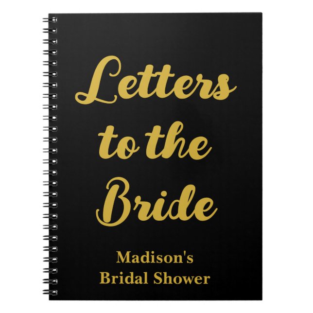 Carnet Lettres personnalisées à la mariée Enterrement de  (Devant)