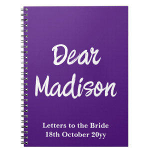 Carnet Lettres personnalisées à la mariée Hen Do Fête des