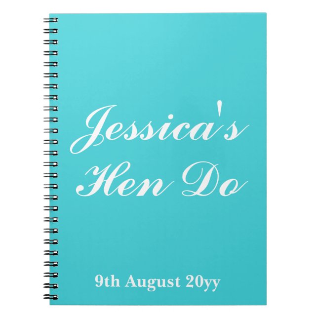 Carnet Lettres personnalisées à la mariée pour le week-en (Devant)