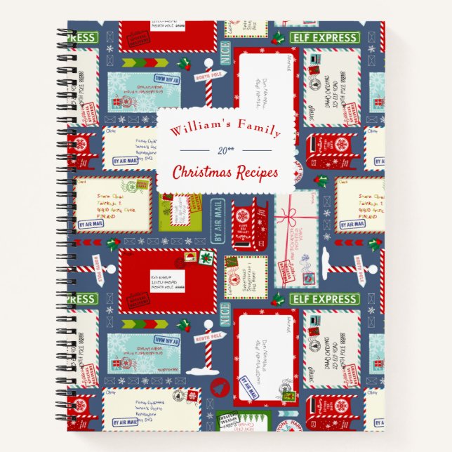 Carnet Lettres pour enfants à Père Noël l Recettes de Noë (Devant)