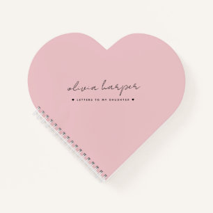 Carnet Lettres roses à ma fille garde mémoire