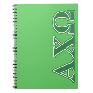 Carnet Lettres vertes d'Omega de Chi d'Alphi