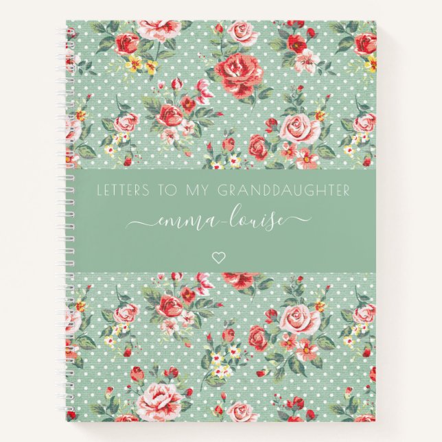 Carnet Lettres vintages à ma petite-fille Keepsar (Devant)