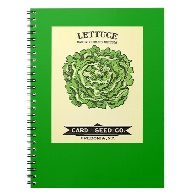 Carnet Lettuce Seeds Card Seed Company (Devant)