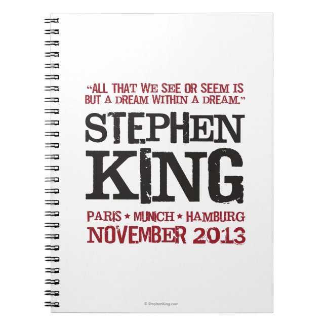 Carnet L'euro visite de Stephen King (Devant)