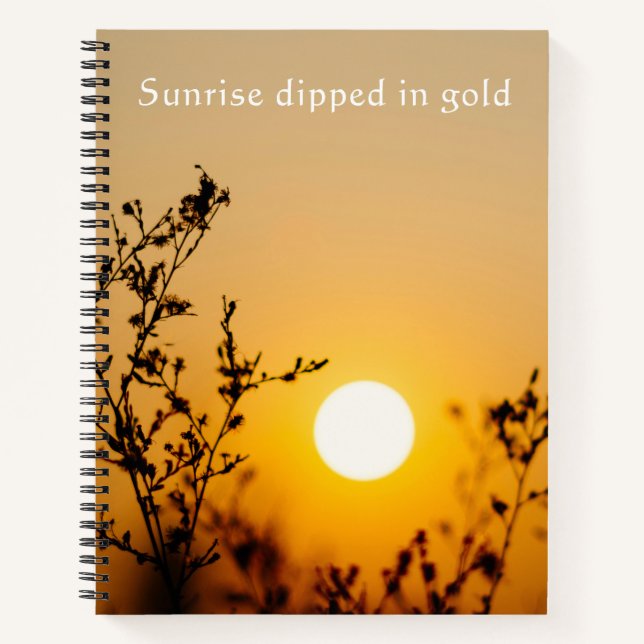Carnet Lever de soleil trempé dans l'or Rêveuse Nature  (Devant)