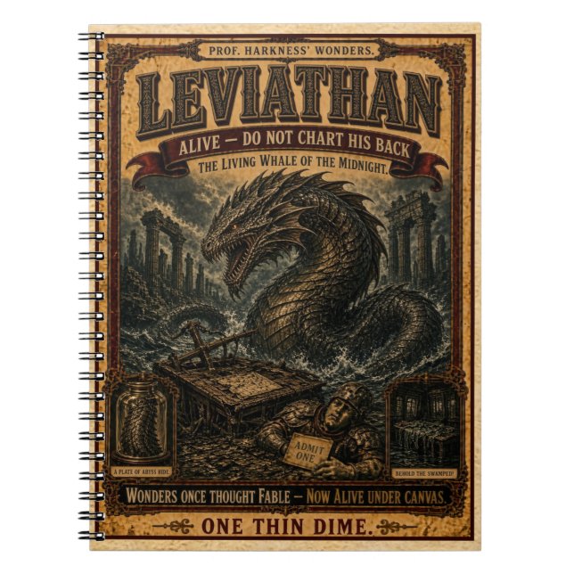 Carnet Léviathan, Monstre de Cirque Vintage (Devant)