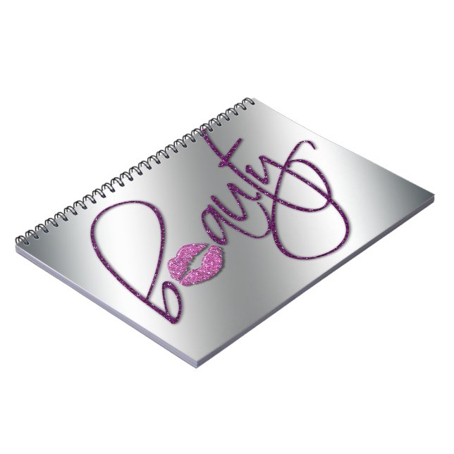 Carnet Lèvres de parties scintillantes de rose de (Côté gauche)