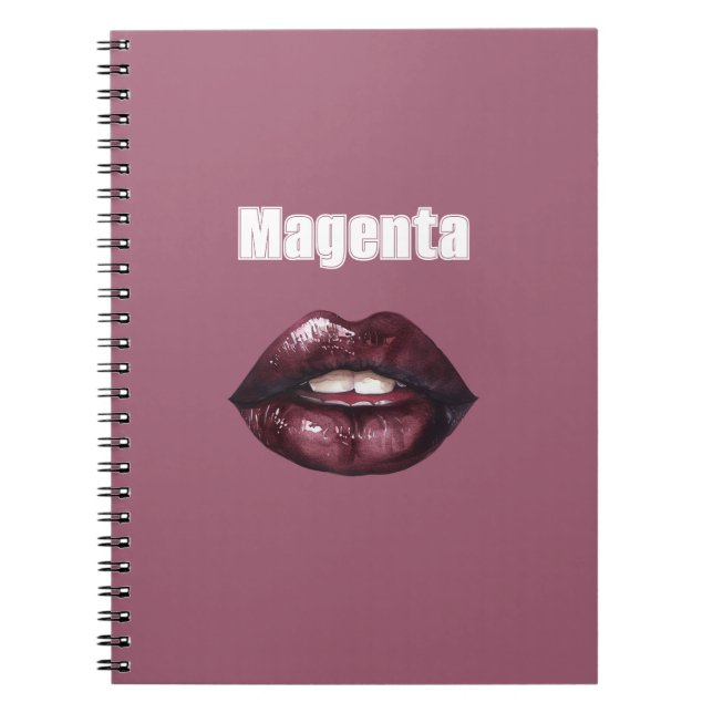 Carnet Lèvres Rouge Magenta Bourgogne (Devant)