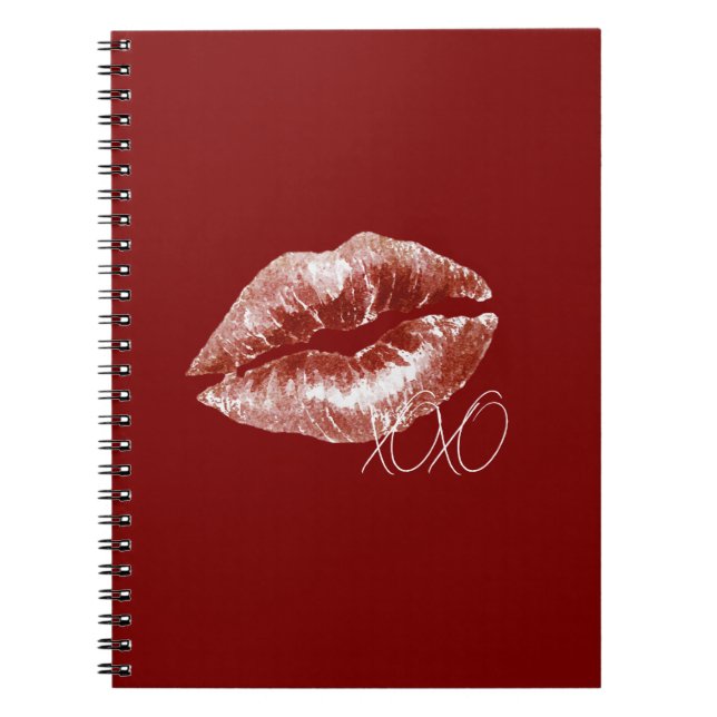 Carnet Lèvres rouges cerise baiser (Devant)