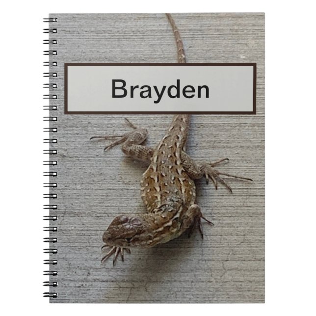 Carnet Lézard sauvage personnalisé (Devant)
