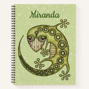 Carnet Lézard vert