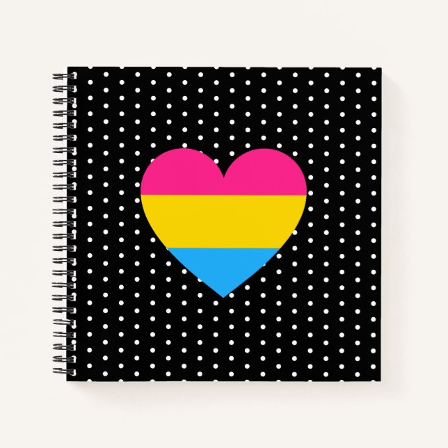 Carnet LGBT Pansexual Pride Coeur (Devant)
