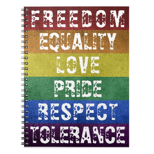 Carnet LGBT Pride Moderne Arc-en-ciel (Devant)