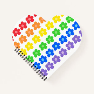Carnet LGBT Rainbow Flowers Gay pride Liberté et égalité