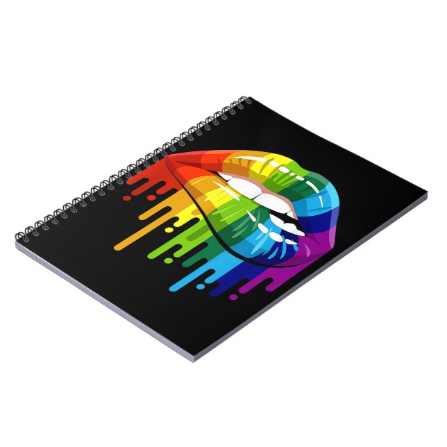 Carnet LGBT Rainbow Lip Gay pride (Côté gauche)