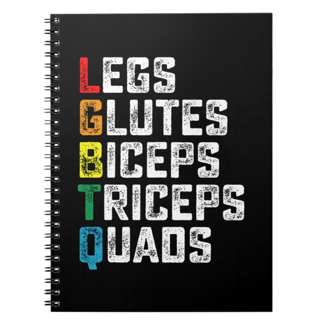Carnet LGBTQ Jambes Fessiers Biceps Triceps Quadriceps Dr (Devant)