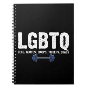 Carnet LGBTQ Legs Glutes Biceps Triceps Quads Gym Lover