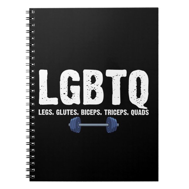 Carnet LGBTQ Legs Glutes Biceps Triceps Quads Gym Lover (Devant)