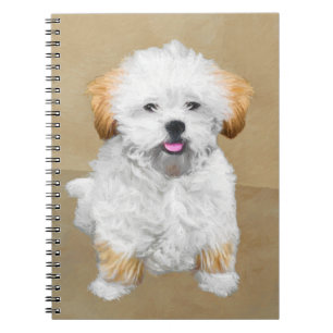 Carnet Lhasa Apso Puppy Peinture - Cute Original Chien Ar