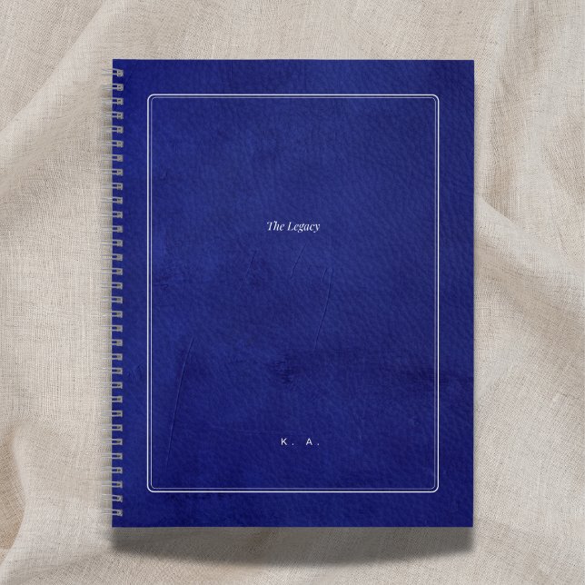 Carnet L'Héritage | Indigo Cuir & Argent Scholar (Créateur téléchargé)